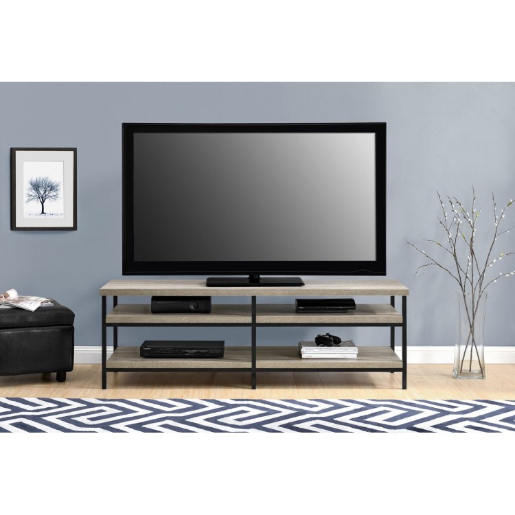 Elmwood Wooden Furniture Distressed Grey Oak TV Stand (60"),