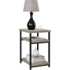 Elmwood Wooden Furniture Distressed Grey Oak End Table