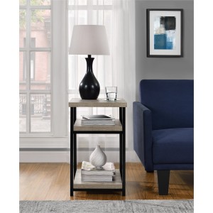 Elmwood Wooden Furniture Distressed Grey Oak End Table Elmwood Wooden Furniture Distressed Grey Oak End Table