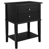 Franklin Wooden Furniture Black Accent Table with 2 Drawers 5062596COMUK