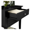 Franklin Wooden Furniture Black Accent Table with 2 Drawers 5062596COMUK