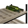 Elmwood Wooden Furniture Distressed Grey Oak Multi-Purpose Rolling Cart