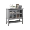 Franklin Wooden Furniture Grey 2 Door Storage Cabinet 7915815COMUK