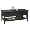 Franklin Wooden Furniture Black Coffee Table with 2 Drawers 7917872COMUK