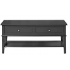 Franklin Wooden Furniture Black Coffee Table with 2 Drawers 7917872COMUK