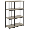 Elmwood Wooden Furniture Distressed Grey Oak Bookcase