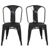 Finn Metal Furniture Black Dining Chair (Pair)