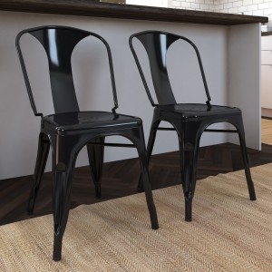 Finn Metal Furniture Black Dining Chair (Pair) Finn Metal Furniture Black Dining Chair (Pair)