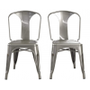 Finn Metal Furniture Grey Dining Chair (Pair)