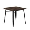 Fusion Metal Furniture Black Square Dining Table 2138059UK