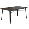 Fusion Metal Furniture Black Rectangular Dining Table 2139059UK
