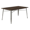 Fusion Metal Furniture Antique Gun Metal Rectangular Dining Table 2139459UK