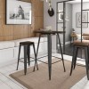 Fusion Metal Furniture Black Square Bar Table 2286059UK