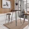 Fusion Metal Furniture Antique Gun Metal Square Bar Table 2286459UK