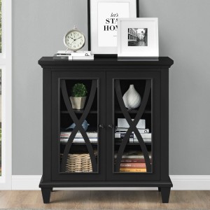 Ellington Black Painted Furniture Double Door Accent Cabinet Ellington Black Painted Furniture Double Door Accent Cabinet 5042196COMUK