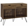 Concord Furniture Brown Oak Turntable Stand With Drawers