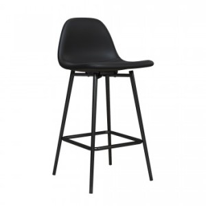 Carmarthen Furniture Upholstered Counter Stool Black Carmarthen Furniture Upholstered Counter Stool Black