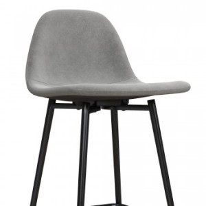 Carmarthen Furniture Upholstered Counter Stool Grey Velvet Carmarthen Furniture Upholstered Counter Stool Grey Velvet