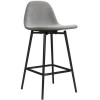 Carmarthen Furniture Upholstered Counter Stool Grey Velvet