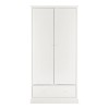 Bentley Designs Ashby White Painted Double Wardrobe with Drawer
