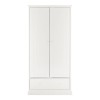 Bentley Designs Ashby White Painted Double Wardrobe with Drawer