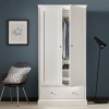 Bentley Designs Ashby White Painted Double Wardrobe with Drawer
