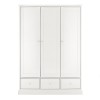 Ashby White Painted Furniture 3 Door 3 Drawer Wardrobe