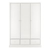 Ashby White Painted Furniture 3 Door 3 Drawer Wardrobe