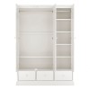 Ashby White Painted Furniture 3 Door 3 Drawer Wardrobe