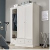 Ashby White Painted Furniture 3 Door 3 Drawer Wardrobe