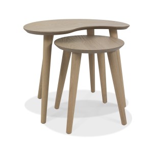 Bentley Designs Dansk Oak Furniture Nest of Lamp Tables Bentley Designs Dansk Oak Furniture Nest of Lamp Tables