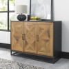 Bentley Designs Indus Industrial Oak Furniture Narrow Sideboard  2003-10