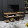 Bentley Designs Indus Industrial Oak Open Entertainment Unit 2003-33