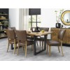 Bentley Designs Indus Industrial Oak Furniture 6-8 Extending Table