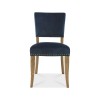 Bentley Designs Indus Industrial Furniture Blue Velvet Chair (Pair)