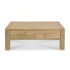 Bentley Designs Turin Light Oak Coffee Table with Drawers