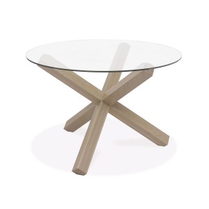 Bentley Designs Turin Furniture 4 Seater Round Glass Top Dining Table Bentley Designs Turin Furniture 4 Seater Round Glass Top Dining Table