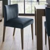 Bentley Designs Turin Dark Oak Blue Velvet Low Back Chair (Pair)  2690-09U-DB