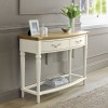 Montreux Pale Oak & Antique White Furniture 2 Drawer Console Table