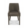 Ella Walnut Scoop Back Brown Distressed Leather Chair (Pair)