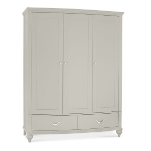 Montreux Urban Grey Painted Furniture 3 Door 2 Drawer Triple Wardrobe Montreux Urban Grey Painted Furniture 3 Door 2 Drawer Triple Wardrobe