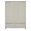 Montreux Urban Grey Painted Furniture 3 Door 2 Drawer Triple Wardrobe