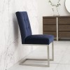 Bentley Designs Tivoli Cantilever Dark Blue Velvet Chair (Pair)