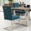 Bentley Designs Tivoli Cantilever Sea Green Velvet Chair (Pair)