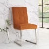 Bentley Designs Tivoli Cantilever Pumpkin Velvet Chair (Pair)