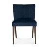 Bentley Designs Turin Dark Oak Blue Velvet Low Back Chair (Pair)  2690-09U-DB