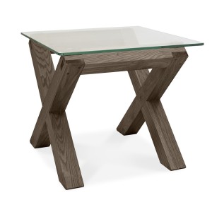 Bentley Designs Turin Dark Oak Glass Top Lamp Table Bentley Designs Turin Dark Oak Glass Top Lamp Table 2693-04