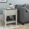 Bentley Designs Bergen Grey Painted Lamp Table with Drawer
