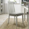 Bentley Designs Bergen Grey Painted Titanium Slat Back Chair (Pair)