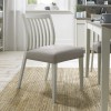 Bentley Designs Bergen Grey Painted Grey Leather Low Slat Back Chairs